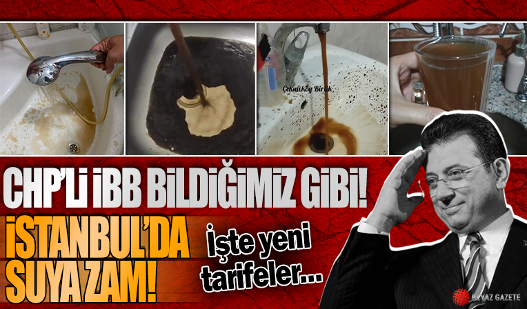 İstanbul'da suya yüzde 15 zam geldi