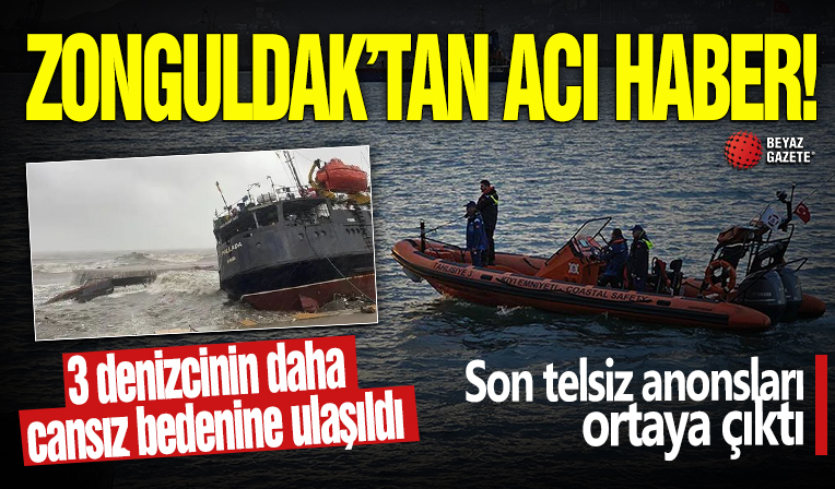 Zonguldak'tan peş peşe acı haberler: Batan gemideki 3 denizcinin daha cansız bedeni bulundu
