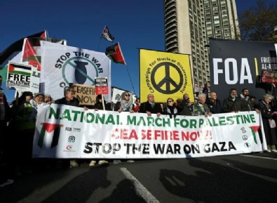 Avrupa'da on binler Filistin için ayaklandı: 'İsrail'e desteği sona erdirin' çağrısı Haberi