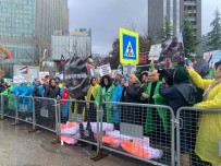 Hak-Is Filistinli Kadinlar Için ABD Büyükelçiligine Yürüdü