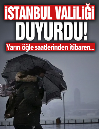 İstanbul Valiliği'nden kuvvetli rüzgar uyarısı