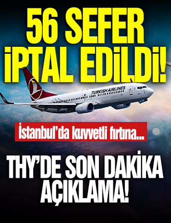 THY, İstanbul Havalimanı'ndaki 56 seferini iptal etti