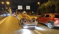 Ümraniye'de Kazaya Karisan Araçlardan Biri Takla Atarak Durabildi