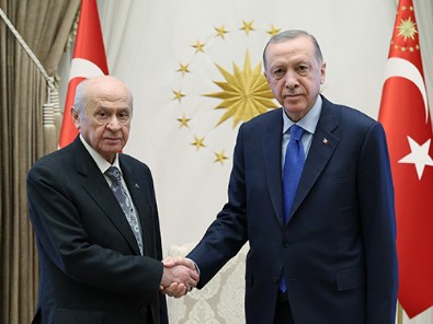Başkan Erdoğan MHP Genel Başkanı Bahçeli ile görüşüyor Haberi