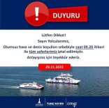 Izmir'de Tüm Vapur Seferleri Iptal Edildi