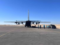 Türkiye'den Gazze'ye Saglik Personeli Ve Tibbi Malzeme Tasiyan Askeri Uçak Misir'a Indi