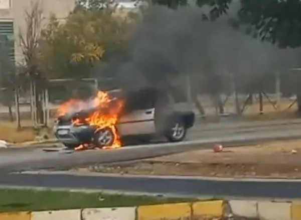 Trafikte faciadan dönüldü: Bir anda alev aldı...