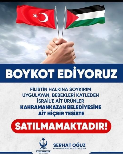 AK Partili belediyelerden İsrail mallarına ambargo!