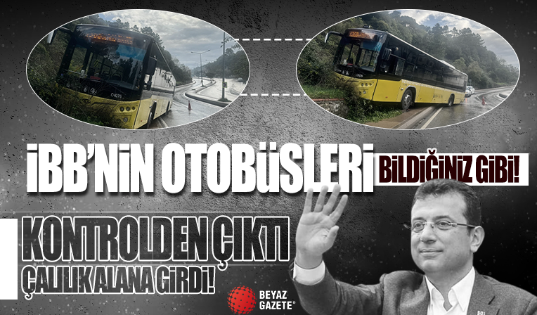 Beykoz'da İETT kazası: Kaygan yolda kontrolden çıktı