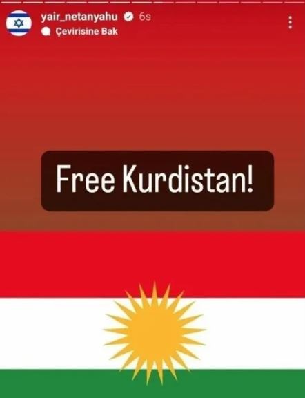 Netanyahu’nun oğlundan mide bulandıran paylaşım! Siyonistlerin kuklası PKK’ya böyle sahip çıktı