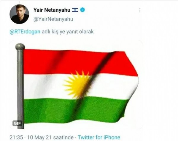 Netanyahu’nun oğlundan mide bulandıran paylaşım! Siyonistlerin kuklası PKK’ya böyle sahip çıktı