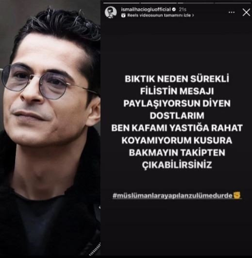 Ünlü oyuncudan Filistin'e destek