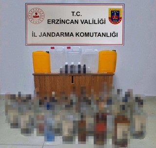 Erzincan'da 50 Litre Sahte Alkol Ele Geçirildi