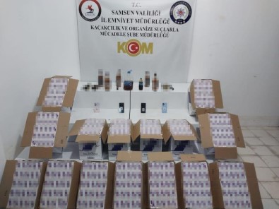 Samsun'da 150 Bin Adet Sahte Bandrollü Bos Makaron Ele Geçirildi