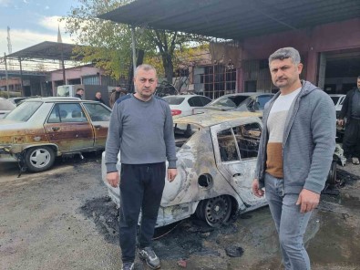 Kiz Arkadasina Çarpan Araci Kundakladi