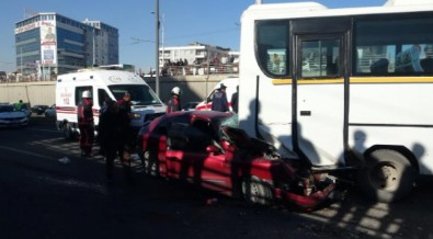 Malatya'da korkunç kaza! Araca ok gibi saplandı