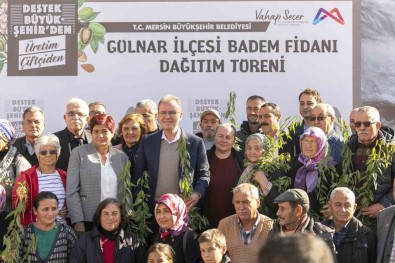 Badem Fidani Dagitim Töreni, Gülnarli Üreticilerin Yüzünü Güldürdü