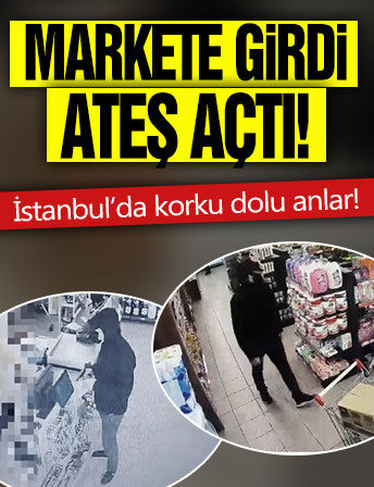 Markete girip havaya ateş etti... Korku dolu anlar yaşayan kasiyer paraları teslim etti