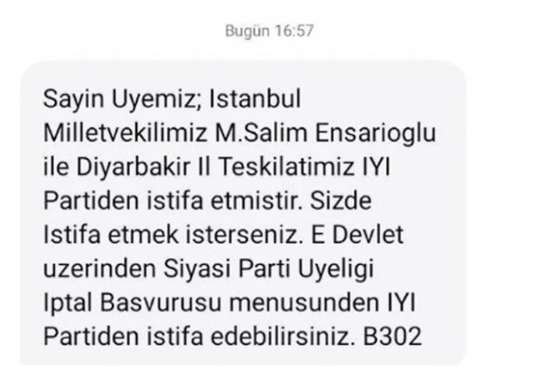 CHP teşkilatları da ele geçirdi! İYİ Parti'de SMS krizi patlak verdi: Tek tıkla istifa!