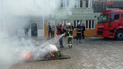 Itfaiyeden, Kurtalan MYO'da Gerçegi Aratmayan Tatbikat