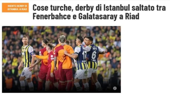 Ertelenen Süper Kupa finali dünya basınında yer buldu