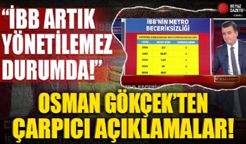AK Parti Ankara Milletvekili Osman Gökçek'ten çarpıcı açıklamalar! 'İBB, artık yönetilemez hale geldi!'