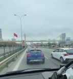 Kartal'da Sol Seritte Ambulansa Yol Vermeyen Sürücü Kamerada