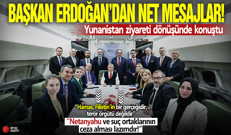 Başkan Erdoğan, Yunanistan ziyareti dönüşünde gazetecilerle söyleşi gerçekleştirdi