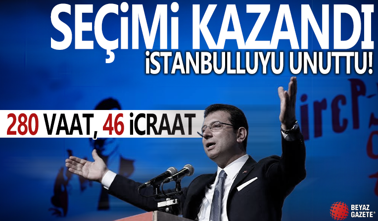 Ekrem İmamoğlu seçimi kazanınca İstanbulluyu unuttu! 280 vaatten 46'sını gerçekleştirdi