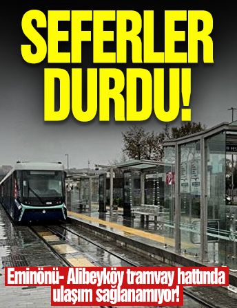 Eminönü-Alibeyköy seferleri durdu: Tramvay hattında ulaşım sağlanamıyor