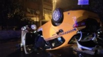İstanbul Maltepe'de taksi takla attı: 1 yaralı