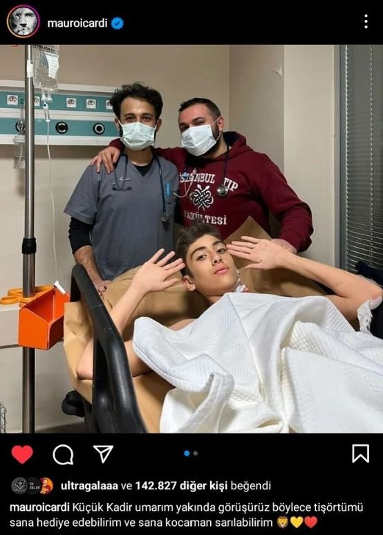 87 saat sonra enkazdan kurtarılan Kadir'e Icardi'den yürek ısıtan cevap