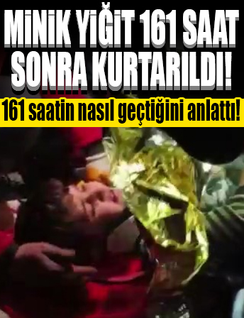 Enkazdan sağ çıkartılan minik Yiğit, korku dolu 161 saatin nasıl geçtiğini anlattı