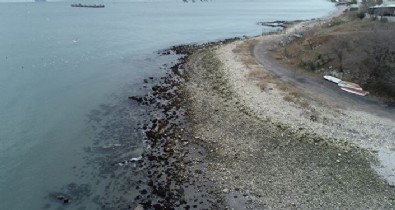 Avcılar'da deniz 15 metre çekildi!