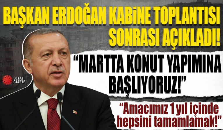 Kabine Toplantısı kararları açıklandı! Cumhurbaşkanı Erdoğan Kabine kararlarını duyurdu...