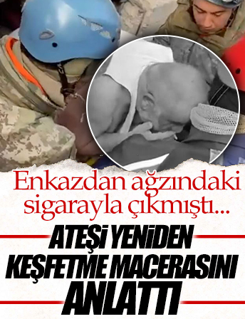 Adıyaman'da Mehmetçik'in kurtardığı afetzedenin ağzındaki sigara dikkat çekti
