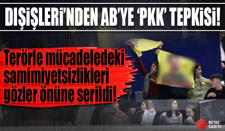 Dışişleri'nden AB'ye 'PKK' tepkisi: Terörle mücadeledeki samimiyetsizlikleri gözler önüne serildi