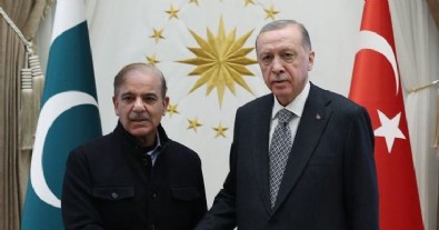 Başkan Erdoğan Pakistan Başbakanı Şahbaz Şerif'i kabul etti