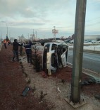 Konya'da Otomobil Refüje Devrildi Açiklamasi 1 Yarali