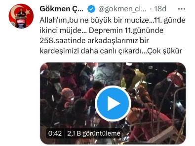 Vali Çiçek Açiklamasi '11. Günde Ikinci Müjde'