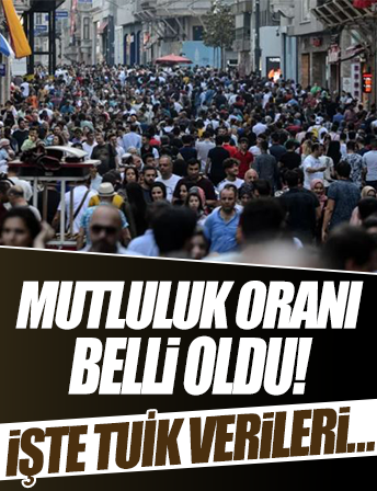 TÜİK araştırdı: Türkiye'nin yüzde 49,7'si mutlu, yüzde 65'i umutlu