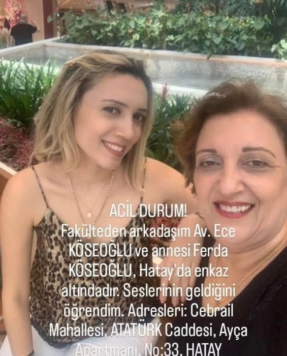 Hatay’da enkazdan çıkan avukat Ece’den acı haber: Son bakışı ve sözleri yürek parçaladı!