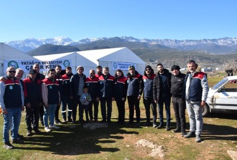 Yatağan Belediyesi’nden Hatay’a 3 bin metrekarelik çadır kenti