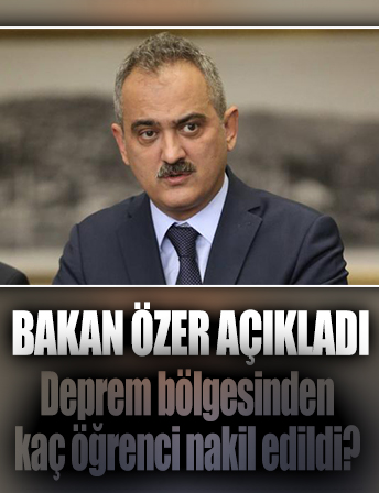 Bakan Özer, nakil olan öğrenci sayısını açıkladı!