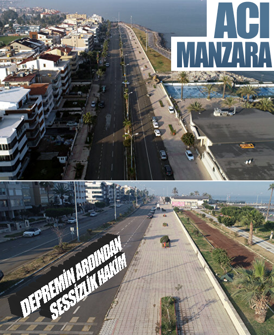 İskenderun'da depremin ardından sessizlik hakim