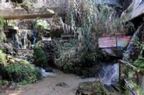 ŞELALE - Deprem sonrası Harbiye Şelalesi'nin suyu azaldı