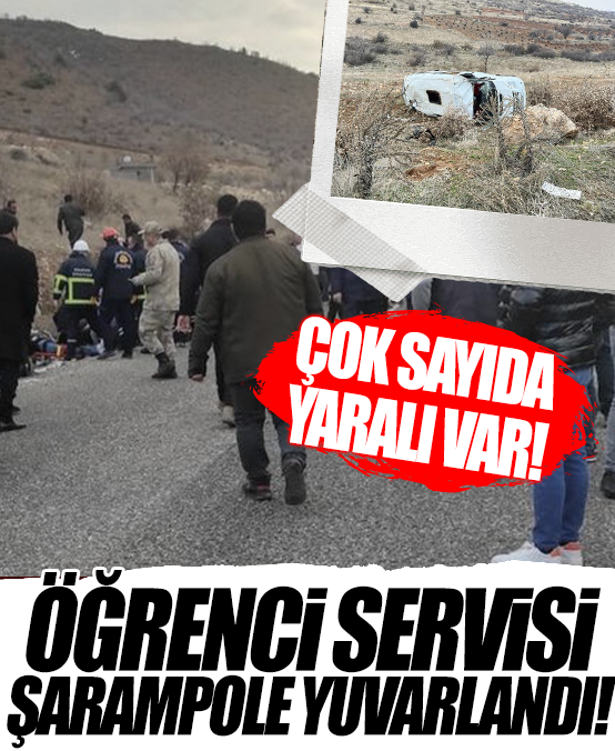 Öğrenci servisi şarampole yuvarlandı: 14 yaralı