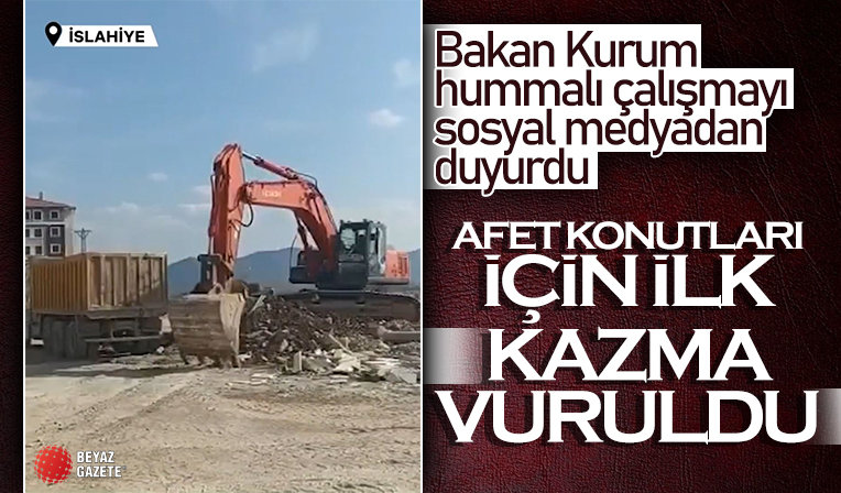 Murat Kurum: İlk etapta yapacağımız 855 konutumuz için ilk kazmayı vurduk
