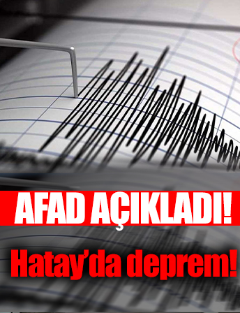 Hatay'da 4 büyüklüğünde deprem