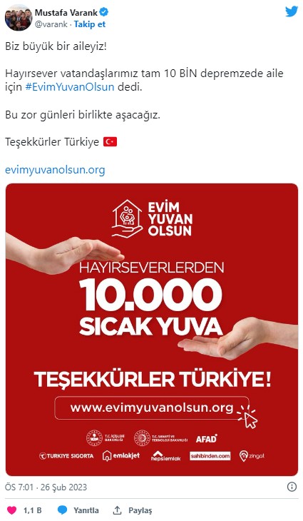 'Evim Yuvan Olsun' kampanyasına yoğun ilgi: Başvuru sayısı 10 bine ulaştı